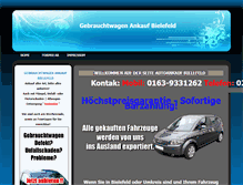 Tablet Screenshot of bielefeld.gebrauchtwagen-ankauf-sofort.de